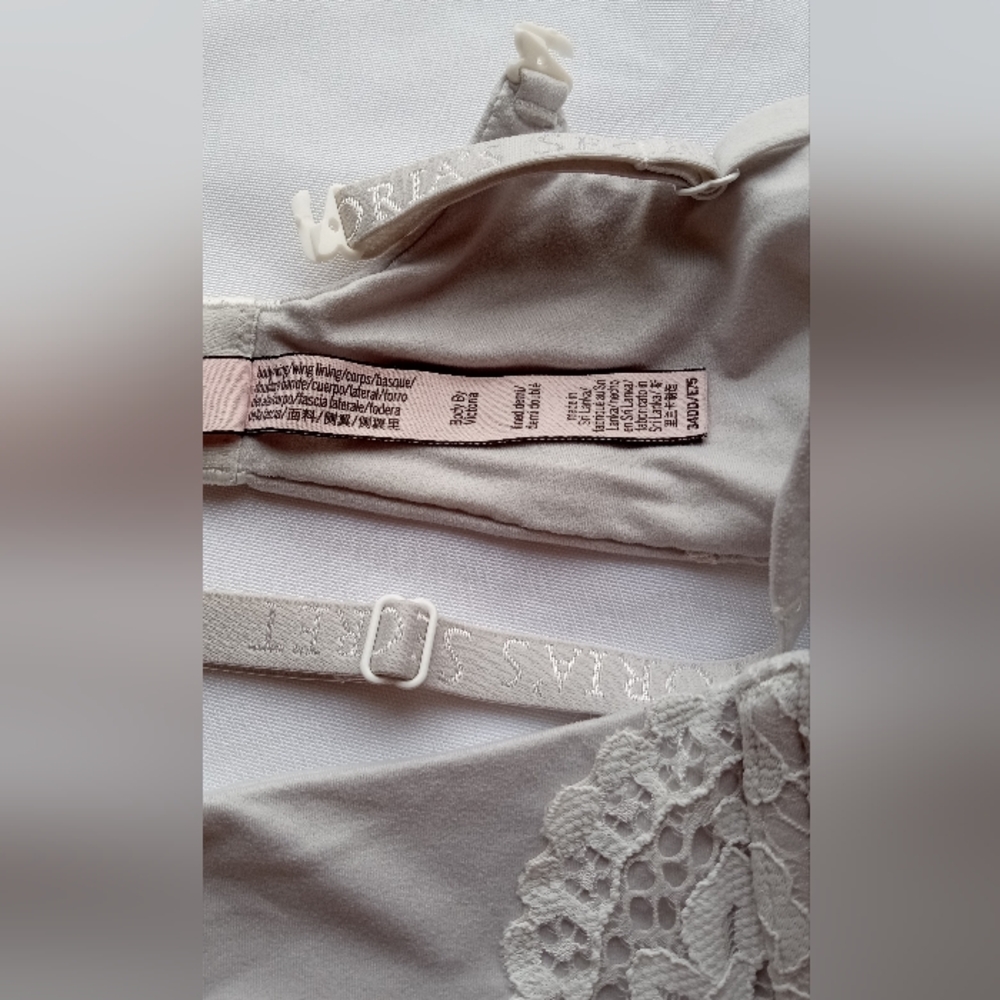 Body By Victoria VS Lightly Lined Demi Convertible White Floral Lace Multi Bra - Picture 7 of 15